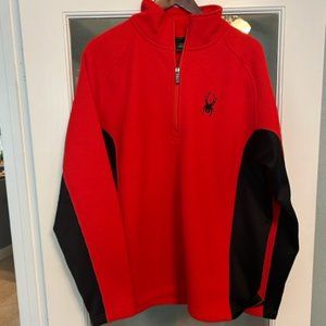 Spyder Outbound Half-Zip Sweater - XL - "Volcano" (color) & Black - XL
